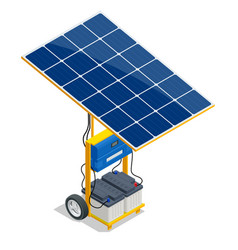 Solar panel system for home Royalty Free Vector Image