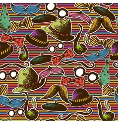 Hand drawn hipster seamless background Royalty Free Vector