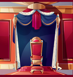 Medieval kings palace throne hall cartoon Vector Image