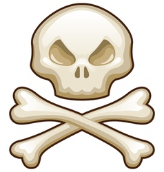 Skull and crossbones cartoon Royalty Free Vector Image