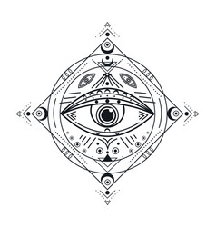 All seeing eye providence masonic symbol Vector Image