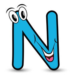 Letter N Cartoon Alphabet for Children Vector Images (over 210)