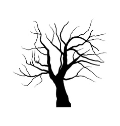 Sketch of dead tree without leaves isolated on Vector Image