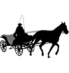 Carriage silhouettes Royalty Free Vector Image