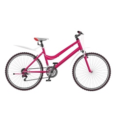 white and pink bike