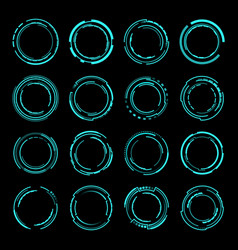 Hud elements set graphic abstract futuristic hud Vector Image