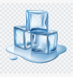 Transparent ice cubes Royalty Free Vector Image