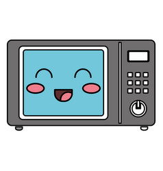 microwave vector character oven cartoon happy stove isolated gas kawaii similar vectors