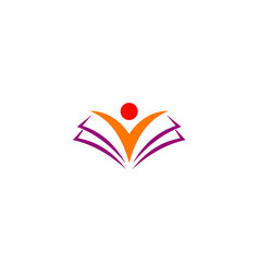 Student school open book education logo Royalty Free Vector