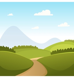 Countryside road Royalty Free Vector Image - VectorStock