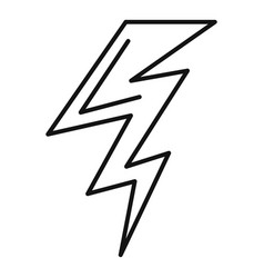 Night lightning bolt icon outline style Royalty Free Vector