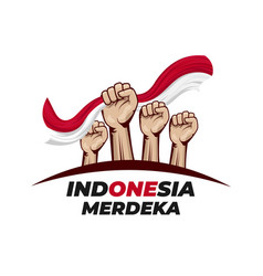 Indonesia independence day simple web banner Vector Image