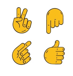 Gesture pointing finger Royalty Free Vector Image