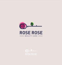 Beauty rose logo Royalty Free Vector Image - VectorStock