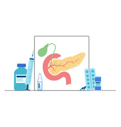 Pancreas logo concept Royalty Free Vector Image