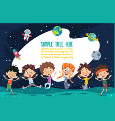 Space children Royalty Free Vector Image - VectorStock