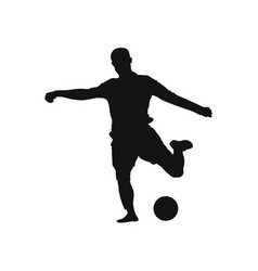 Soccer player silhouette Royalty Free Vector Image