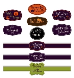 Halloween ribbons Royalty Free Vector Image - VectorStock