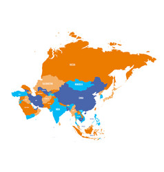 Political map asia Royalty Free Vector Image - VectorStock