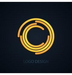 3d c letter logo Royalty Free Vector Image - VectorStock