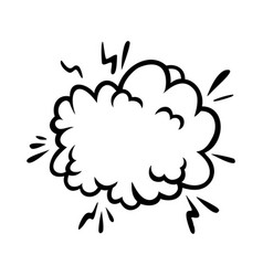 Comic boom effect clouds set of explosion bubbles Vector Image