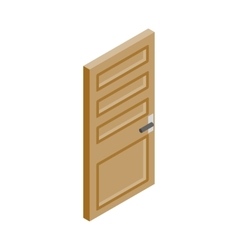 Arched wooden door icon isometric 3d style Vector Image