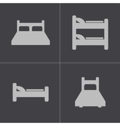 Black bed icons set Royalty Free Vector Image - VectorStock