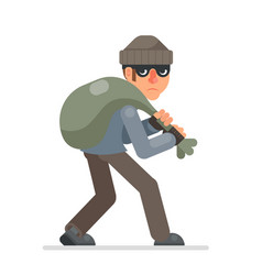 Thief running Royalty Free Vector Image - VectorStock