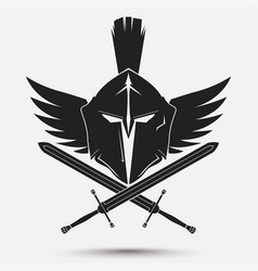 Spartan warrior helmet Royalty Free Vector Image