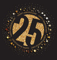 25th birthday logo vector image