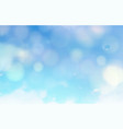 blue lights backdrop bokeh and lens flare vector image