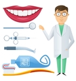 flat dental icon vector image