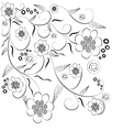 abstract floral background vector image