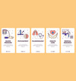 line art web and mobile app template set vector image vector image