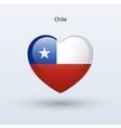 love chile symbol heart flag icon vector image