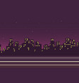 night city landscape background in flat style vector image