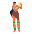 aztec or mayan woman ancient civilization people vector image vector image