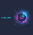 cyber mind and artificial intelligence concept vector image