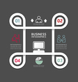 design circle line minimal style infographic templ vector image vector image
