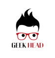 geek person logo template vector image