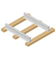 railroad tracks in isometric vector image