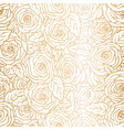 rose golden seamless pattern flower bud and leaf vector image vector image