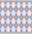 seamless argyle check pattern in pink and gray vector image vector image