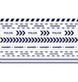 set restriction tapes police line crime scene vector image