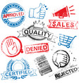 shopping grunge stamps vector image vector image