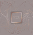 abstract background with rose gold design vector image vector image
