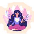 concept mindfulness love and harmony vector image vector image