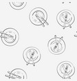 fork and knife on empty plate seamless pattern vector image