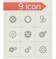 gear icons set vector image vector image