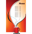 menu background vector image